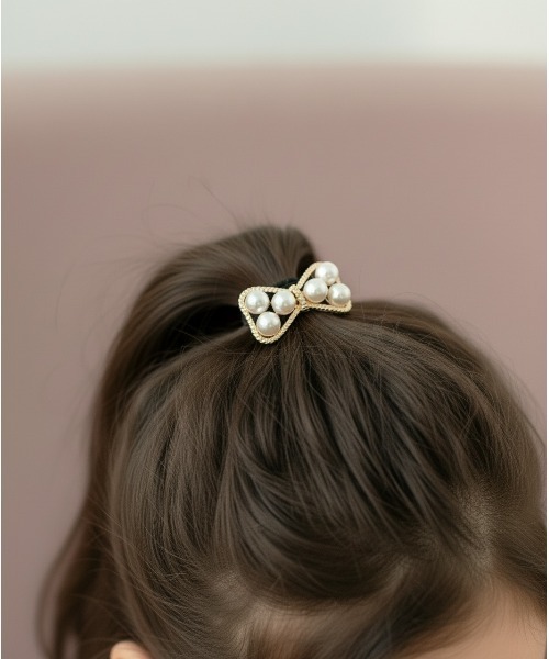 Rora（ローラ）の「ショパン パールリボン ヘアゴム(2type) フォーマル カジュアル キラキラ 【ママとお揃い】（ヘアゴム・キッズ・A/B・FREE）」の13枚目の写真