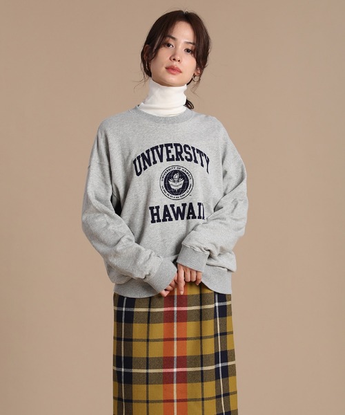 Maison de Beige（メゾンドベージュ）の「《Maison de Beige》大人可愛いカレッジロゴスエット《GOOD ROCK SPEED》（スウェット・レディース・ホワイト/グレー・9号）」の2枚目の写真