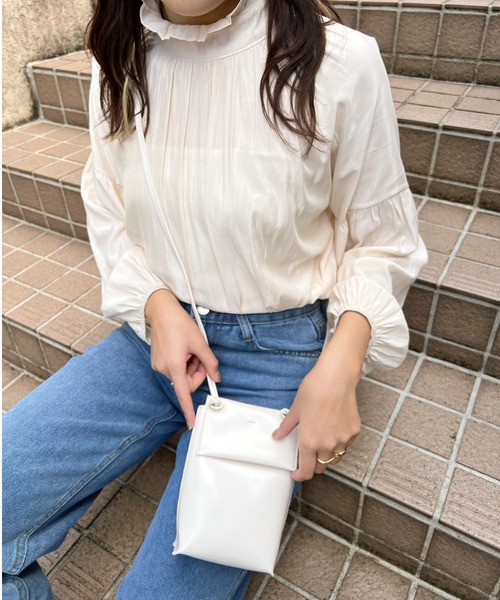 H.Warren（エイチウォーレン）の「ポシェットミニショルダー（ショルダーバッグ・レディース・ブラウン/ブラック/アイボリー・FREE）」の21枚目の写真