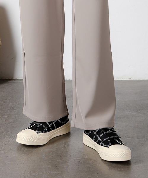 Shoes in Closet（シューズインクローゼット）の「厚底 ベーシック ベルクロ キャンバス スニーカー 7449（スニーカー・レディース・ブラック/アイボリー・L/M/S/LL）」の6枚目の写真