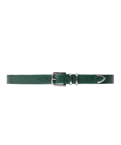 STUSSY（ステューシー）の「Gator Leather Dress Belt（ベルト・メンズ・ブラック/グリーン・S/M/L/XL）」の2枚目の写真