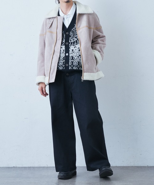 Lui's（ルイス）の「柄編みジャガードカーディガン（カーディガン/ボレロ・メンズ・ブラック/チャコールグレー・SMALL/MEDIUM）」の16枚目の写真