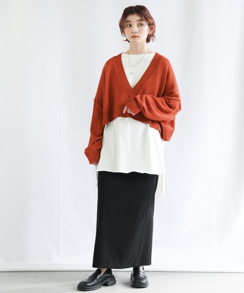 select MOCA(セレクトモカ)の「2WAYボリュームスリーブショートトップス(ニット/セーター・レディース・サックスブルー/グリーン/レンガ・FREE)」の6枚目の写真