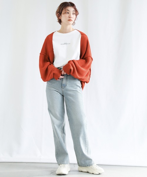 select MOCA(セレクトモカ)の「2WAYボリュームスリーブショートトップス(ニット/セーター・レディース・サックスブルー/グリーン/レンガ・FREE)」の21枚目の写真
