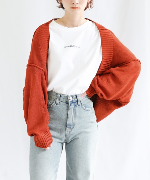 select MOCA(セレクトモカ)の「2WAYボリュームスリーブショートトップス(ニット/セーター・レディース・サックスブルー/グリーン/レンガ・FREE)」の20枚目の写真