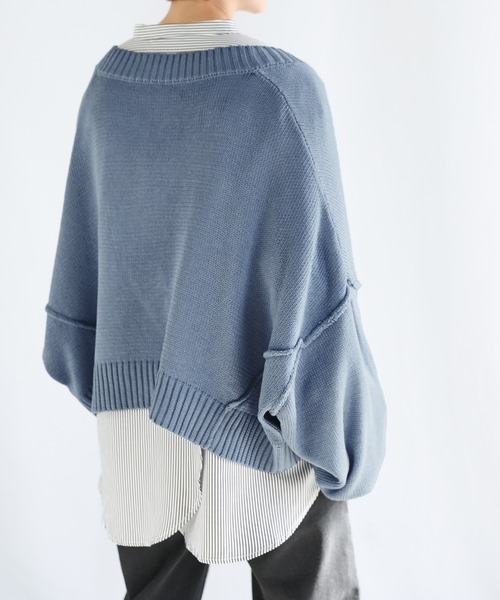 select MOCA(セレクトモカ)の「2WAYボリュームスリーブショートトップス(ニット/セーター・レディース・サックスブルー/グリーン/レンガ・FREE)」の14枚目の写真