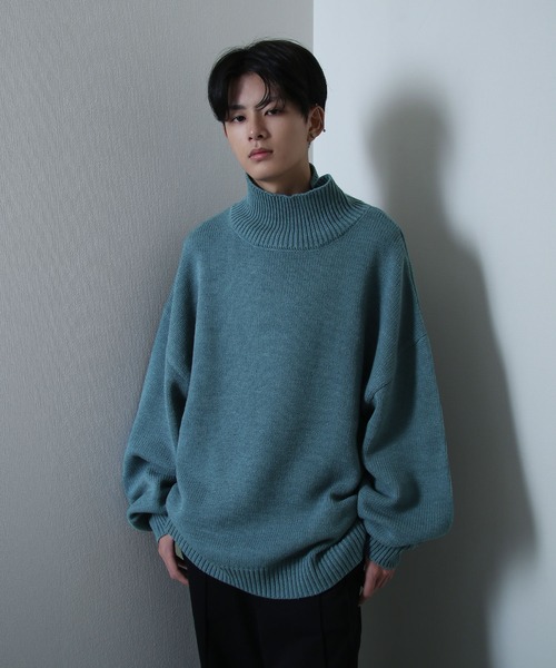 イージーケアファブリックボリュームスリーブカラーハイネックニット/ベーシック（ニット/セーター）｜Nilway（ニルウェイ）