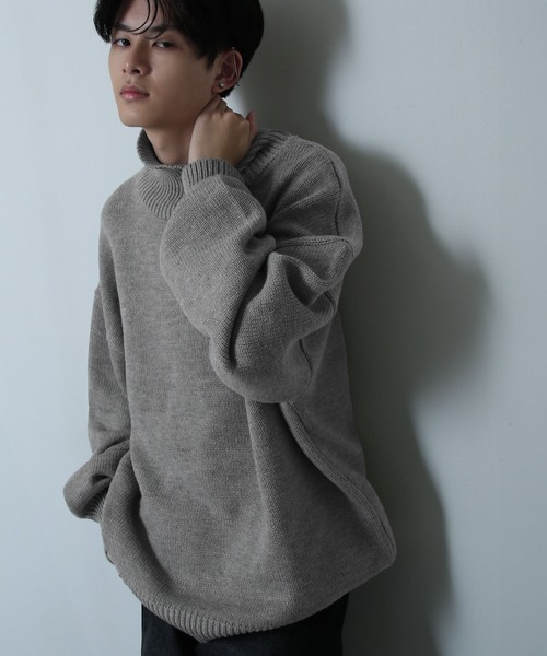 イージーケアファブリックボリュームスリーブカラーハイネックニット/ベーシック（ニット/セーター）｜Nilway（ニルウェイ）