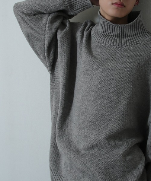 イージーケアファブリックボリュームスリーブカラーハイネックニット/ベーシック（ニット/セーター）｜Nilway（ニルウェイ）