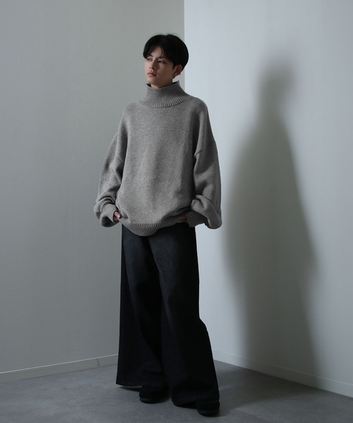 イージーケアファブリックボリュームスリーブカラーハイネックニット/ベーシック（ニット/セーター）｜Nilway（ニルウェイ）