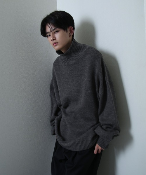 イージーケアファブリックボリュームスリーブカラーハイネックニット/ベーシック（ニット/セーター）｜Nilway（ニルウェイ）