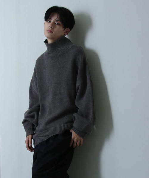 イージーケアファブリックボリュームスリーブカラーハイネックニット/ベーシック（ニット/セーター）｜Nilway（ニルウェイ）