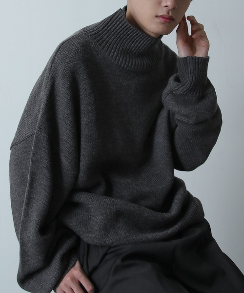 イージーケアファブリックボリュームスリーブカラーハイネックニット/ベーシック（ニット/セーター）｜Nilway（ニルウェイ）