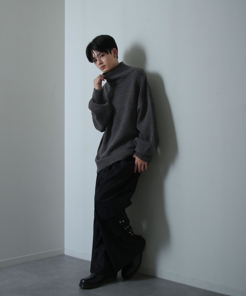 イージーケアファブリックボリュームスリーブカラーハイネックニット/ベーシック（ニット/セーター）｜Nilway（ニルウェイ）