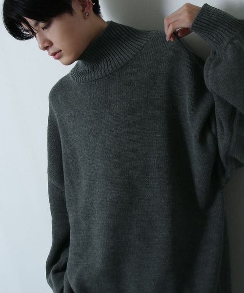 イージーケアファブリックボリュームスリーブカラーハイネックニット/ベーシック（ニット/セーター）｜Nilway（ニルウェイ）