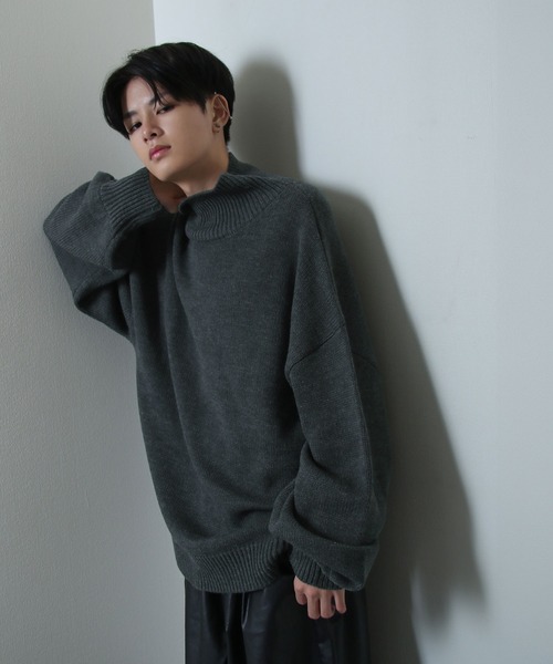 イージーケアファブリックボリュームスリーブカラーハイネックニット/ベーシック（ニット/セーター）｜Nilway（ニルウェイ）