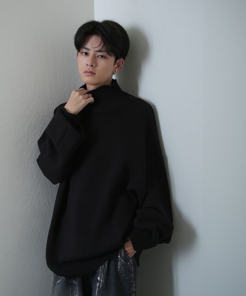 イージーケアファブリックボリュームスリーブカラーハイネックニット/ベーシック（ニット/セーター）｜Nilway（ニルウェイ）