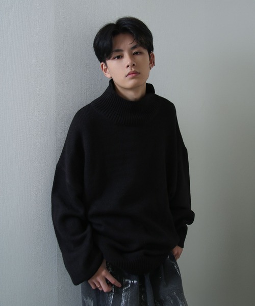 イージーケアファブリックボリュームスリーブカラーハイネックニット/ベーシック（ニット/セーター）｜Nilway（ニルウェイ）