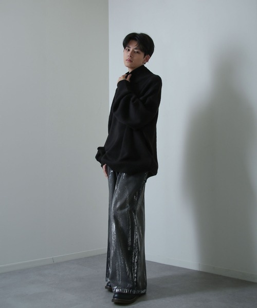 イージーケアファブリックボリュームスリーブカラーハイネックニット/ベーシック（ニット/セーター）｜Nilway（ニルウェイ）