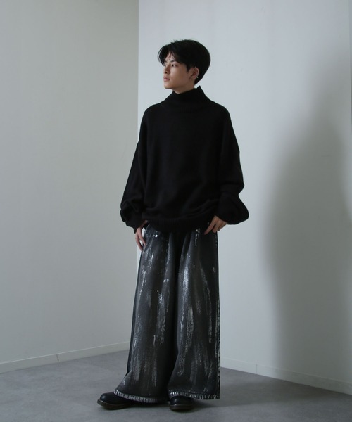 イージーケアファブリックボリュームスリーブカラーハイネックニット/ベーシック（ニット/セーター）｜Nilway（ニルウェイ）