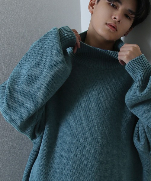 イージーケアファブリックボリュームスリーブカラーハイネックニット/ベーシック（ニット/セーター）｜Nilway（ニルウェイ）