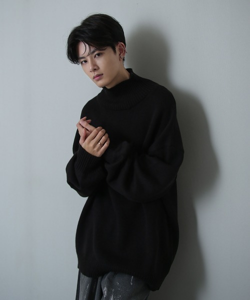 イージーケアファブリックボリュームスリーブカラーハイネックニット/ベーシック（ニット/セーター）｜Nilway（ニルウェイ）