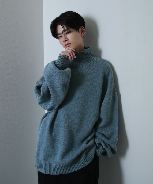 イージーケアファブリックボリュームスリーブカラーハイネックニット/ベーシック（ニット/セーター）｜Nilway（ニルウェイ）