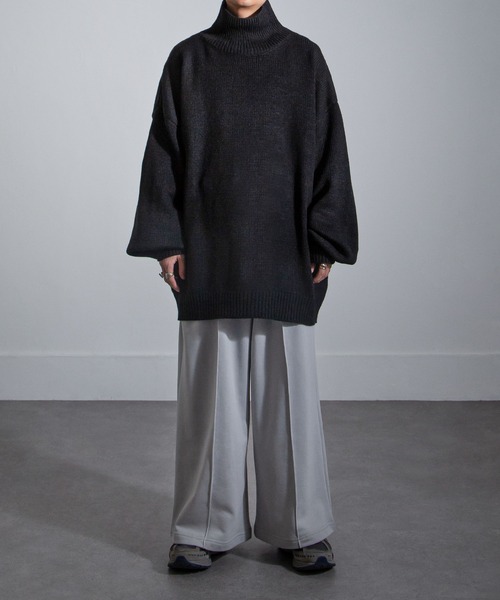 イージーケアファブリックボリュームスリーブカラーハイネックニット/ベーシック（ニット/セーター）｜Nilway（ニルウェイ）