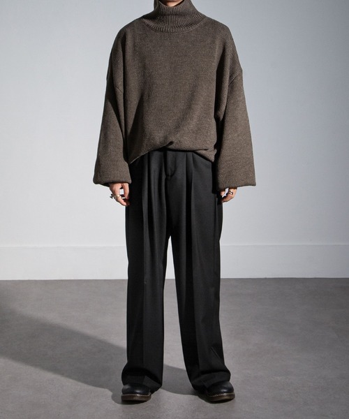 イージーケアファブリックボリュームスリーブカラーハイネックニット/ベーシック（ニット/セーター）｜Nilway（ニルウェイ）