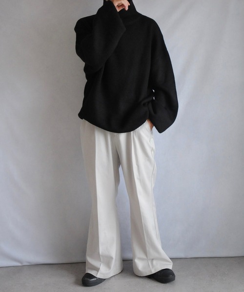 イージーケアファブリックボリュームスリーブカラーハイネックニット/ベーシック（ニット/セーター）｜Nilway（ニルウェイ）