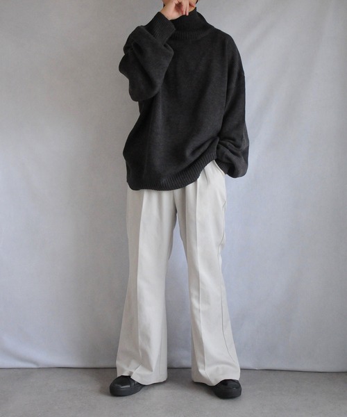 イージーケアファブリックボリュームスリーブカラーハイネックニット/ベーシック（ニット/セーター）｜Nilway（ニルウェイ）