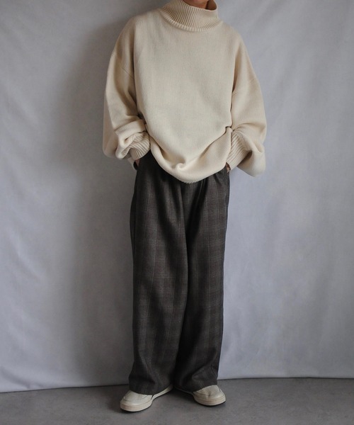 イージーケアファブリックボリュームスリーブカラーハイネックニット/ベーシック（ニット/セーター）｜Nilway（ニルウェイ）