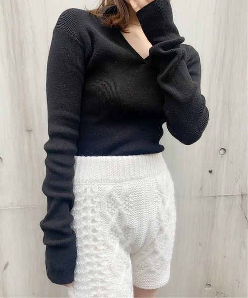 Charles Chaton(シャルルシャトン)の「ポロニットボディースーツ(ニット/セーター・レディース・ホワイト/ブラック・FREE)」の17枚目の写真