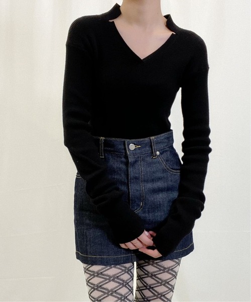 Charles Chaton(シャルルシャトン)の「ポロニットボディースーツ(ニット/セーター・レディース・ホワイト/ブラック・FREE)」の15枚目の写真