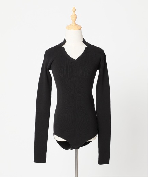 Charles Chaton(シャルルシャトン)の「ポロニットボディースーツ(ニット/セーター・レディース・ホワイト/ブラック・FREE)」の8枚目の写真