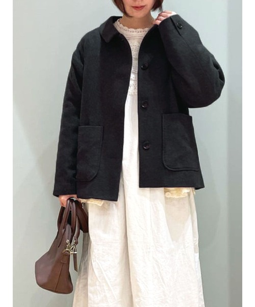 Samansa Mos2(サマンサ モスモス)の「ショート丈コート(その他アウター・レディース・ベージュ/カーキ/チャコール・フリ-)」の2枚目の写真