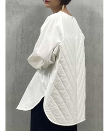 BEARDSLEY | 袖口もシャーリングで腕まくりもしやすい背中キルトシャツ(シャツ/ブラウス)