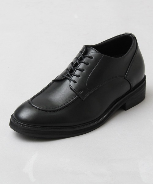 glabella（グラベラ）の「インヒール Uチップ オックスフォードシューズ / フェイクレザー ヒールシューズ / シークレットインソール（ドレスシューズ・メンズ・ブラック・S/M/L）」の6枚目の写真