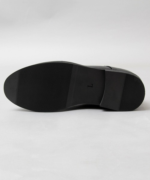 glabella（グラベラ）の「インヒール Uチップ オックスフォードシューズ / フェイクレザー ヒールシューズ / シークレットインソール（ドレスシューズ・メンズ・ブラック・S/M/L）」の10枚目の写真