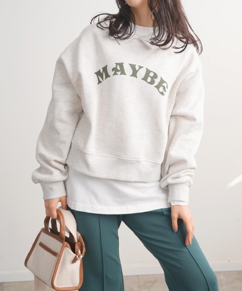 Futier land(フューティアランド)の「襟付きロゴプリントプルオーバー(スウェット・レディース・グレー/ベージュ/グリーン/ブルー・FREE)」の14枚目の写真