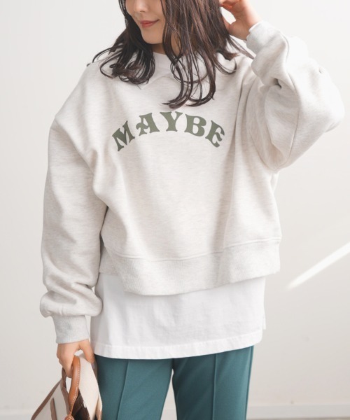 Futier land(フューティアランド)の「襟付きロゴプリントプルオーバー(スウェット・レディース・グレー/ベージュ/グリーン/ブルー・FREE)」の15枚目の写真