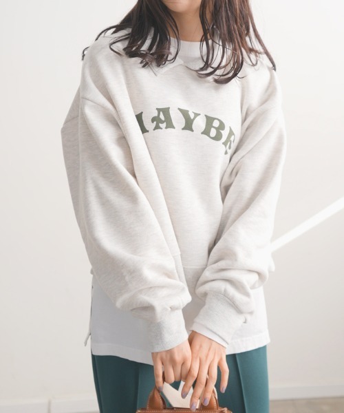 Futier land(フューティアランド)の「襟付きロゴプリントプルオーバー(スウェット・レディース・グレー/ベージュ/グリーン/ブルー・FREE)」の17枚目の写真