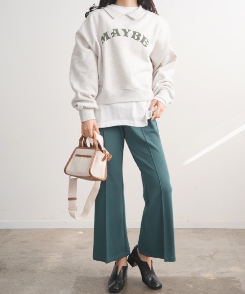 Futier land(フューティアランド)の「襟付きロゴプリントプルオーバー(スウェット・レディース・グレー/ベージュ/グリーン/ブルー・FREE)」の20枚目の写真