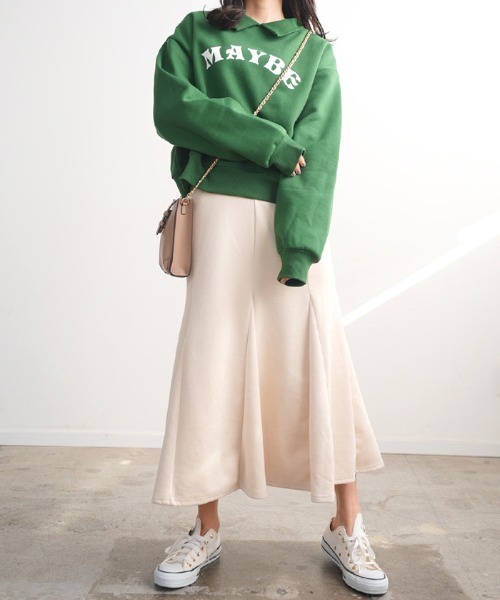 Futier land(フューティアランド)の「襟付きロゴプリントプルオーバー(スウェット・レディース・グレー/ベージュ/グリーン/ブルー・FREE)」の12枚目の写真