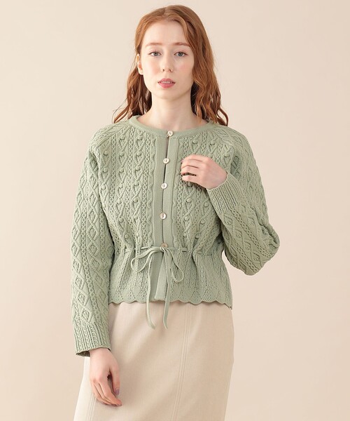 DEICY / ME COUTURE ロングケーブルカーディガン ME COUTURE（ミークチュール）の「フローラケーブルニットカーデ
