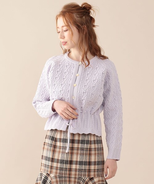 DEICY / ME COUTURE ロングケーブルカーディガン ME COUTURE（ミークチュール）の「フローラケーブルニットカーデ