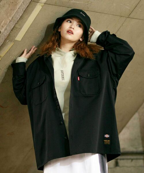 AVIREX（アヴィレックス）の「【Dickies × AVIREX】 ロングスリーブ ワークシャツ / LONG SLEEVE WORK SHIRT / アヴィレックス / ディッキーズ（シャツ/ブラウス・メンズ・ブラック/ライトグリーン・MEDIUM/LARGE）」の10枚目の写真
