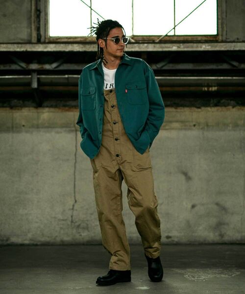 AVIREX（アヴィレックス）の「【Dickies × AVIREX】 ロングスリーブ ワークシャツ / LONG SLEEVE WORK SHIRT / アヴィレックス / ディッキーズ（シャツ/ブラウス・メンズ・ブラック/ライトグリーン・MEDIUM/LARGE）」の12枚目の写真