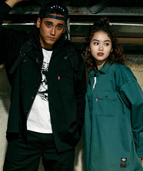 AVIREX（アヴィレックス）の「【Dickies × AVIREX】 ロングスリーブ ワークシャツ / LONG SLEEVE WORK SHIRT / アヴィレックス / ディッキーズ（シャツ/ブラウス・メンズ・ブラック/ライトグリーン・MEDIUM/LARGE）」の13枚目の写真