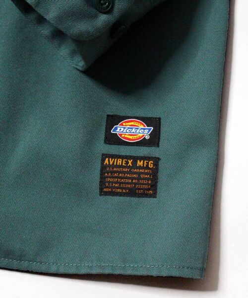 AVIREX（アヴィレックス）の「【Dickies × AVIREX】 ロングスリーブ ワークシャツ / LONG SLEEVE WORK SHIRT / アヴィレックス / ディッキーズ（シャツ/ブラウス・メンズ・ブラック/ライトグリーン・MEDIUM/LARGE）」の17枚目の写真